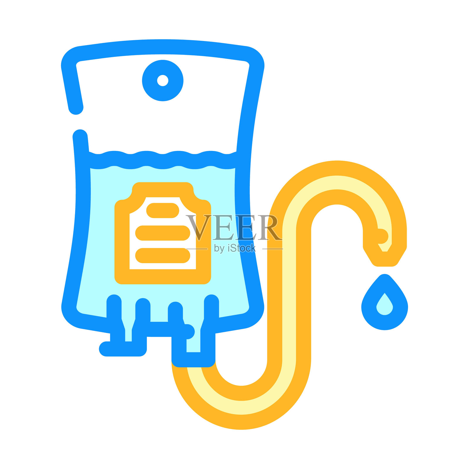 水疗治疗补水彩色图标插图插画图片素材