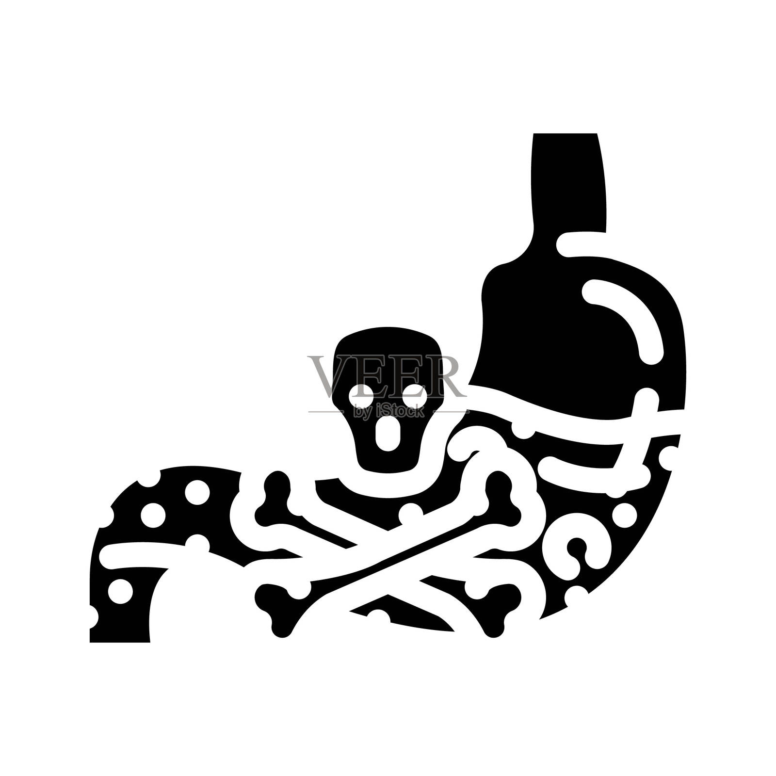 摄入有害物质图标矢量插图插画图片素材