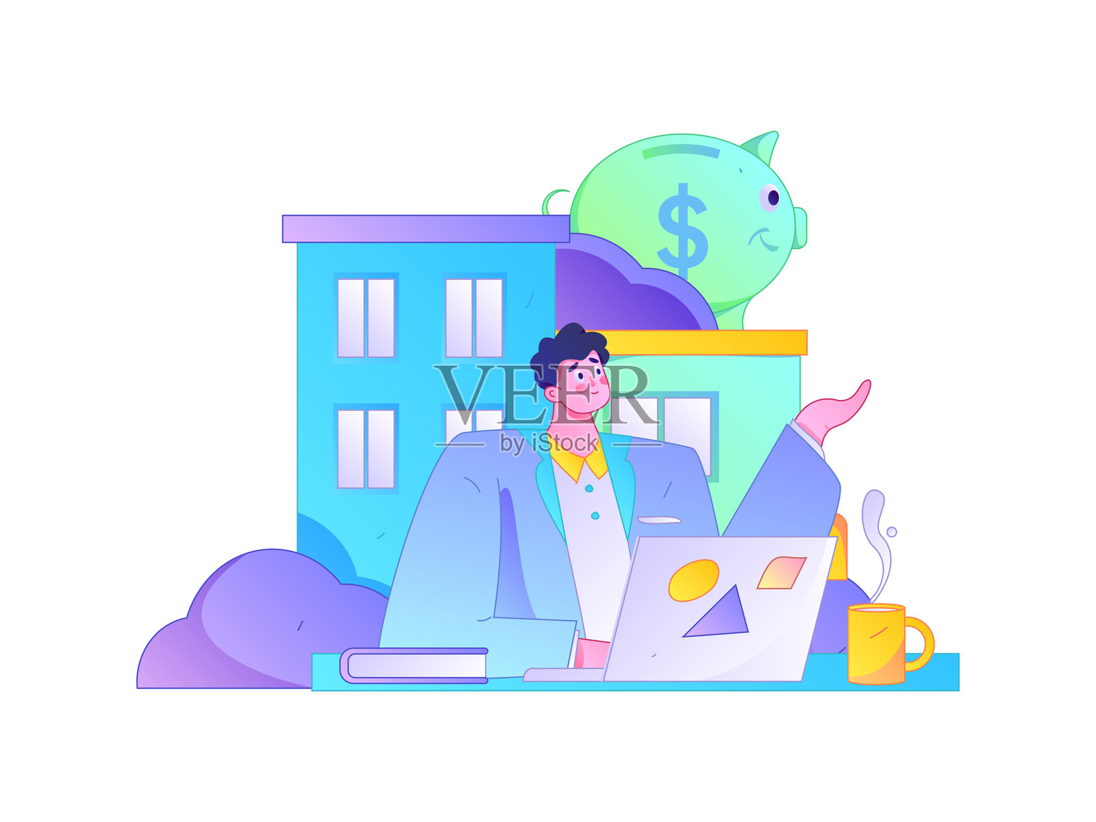 房贷公寓矢量概念操作插图插画图片素材