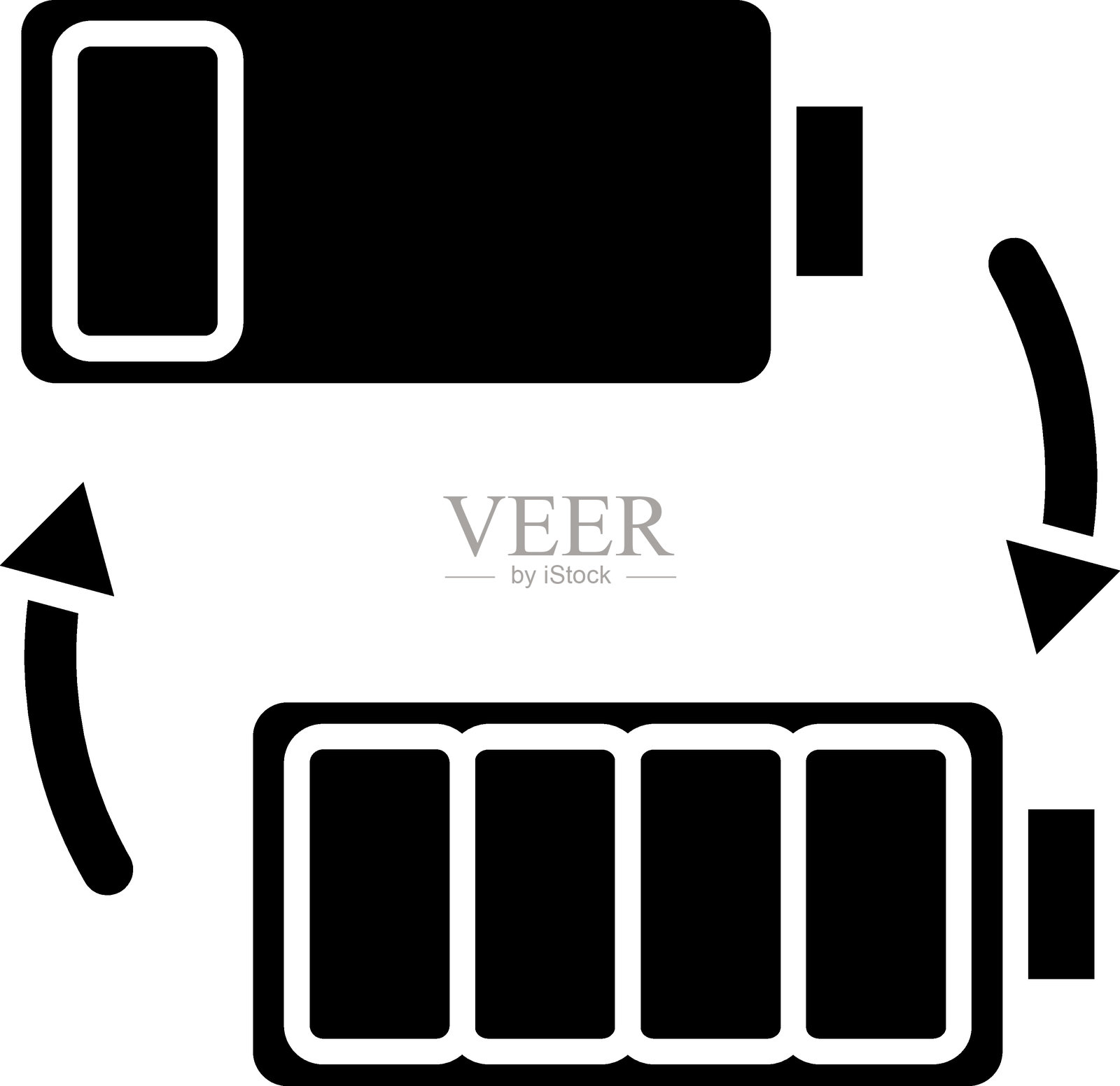 可更换电池图标风格插画图片素材