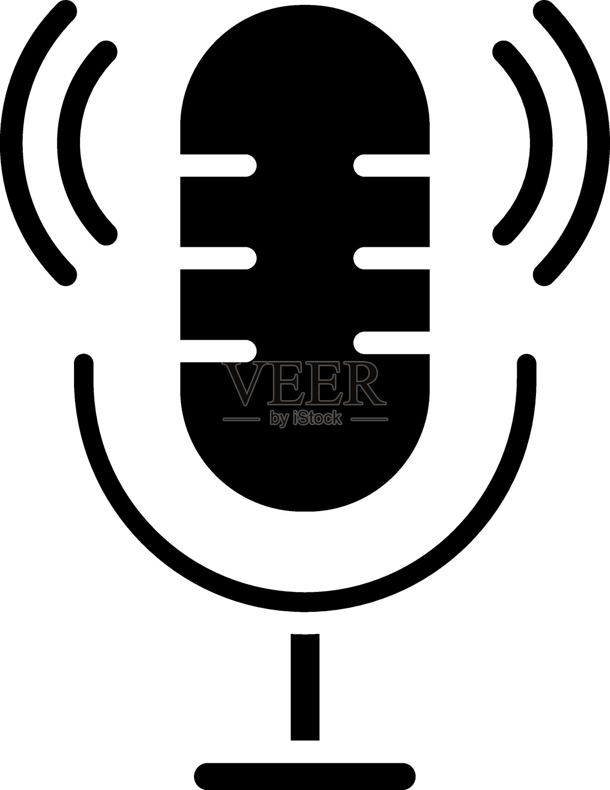 麦克风图标风格插画图片素材