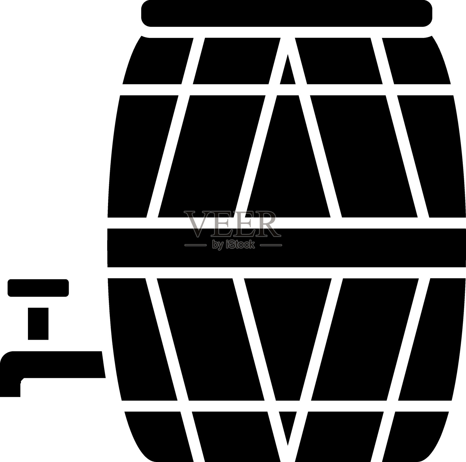 带龙头的桶图标风格插画图片素材