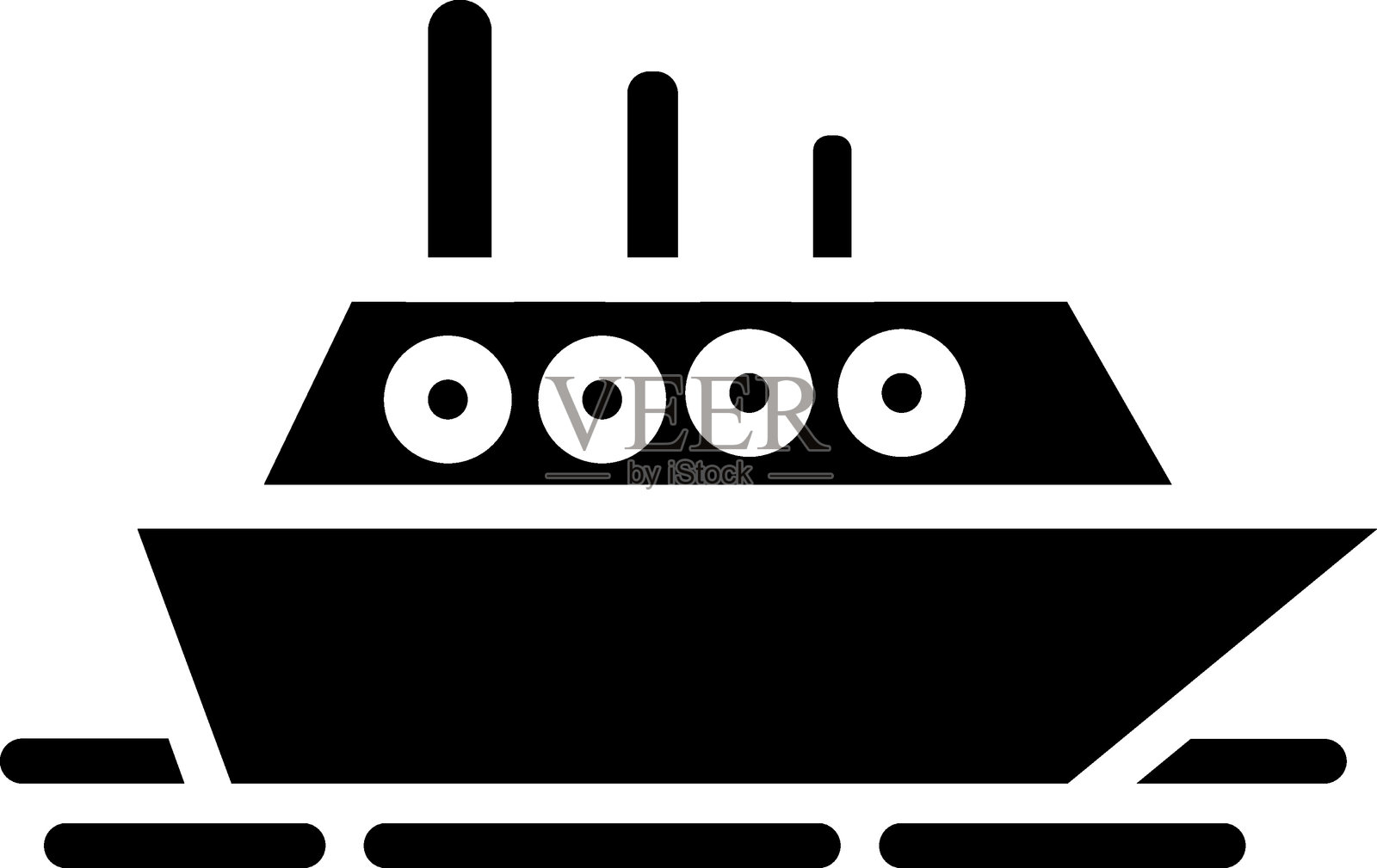 邮轮图标风格插画图片素材