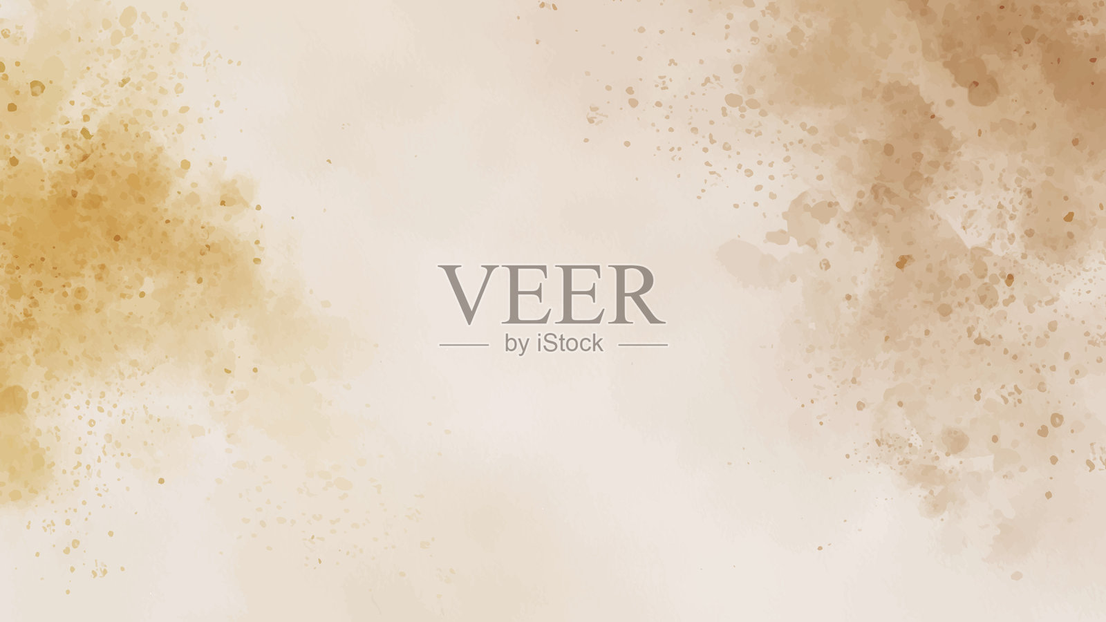 抽象的横向水彩背景。手绘矢量纹理。刷笔涂抹的柔和色彩水彩画。插画图片素材