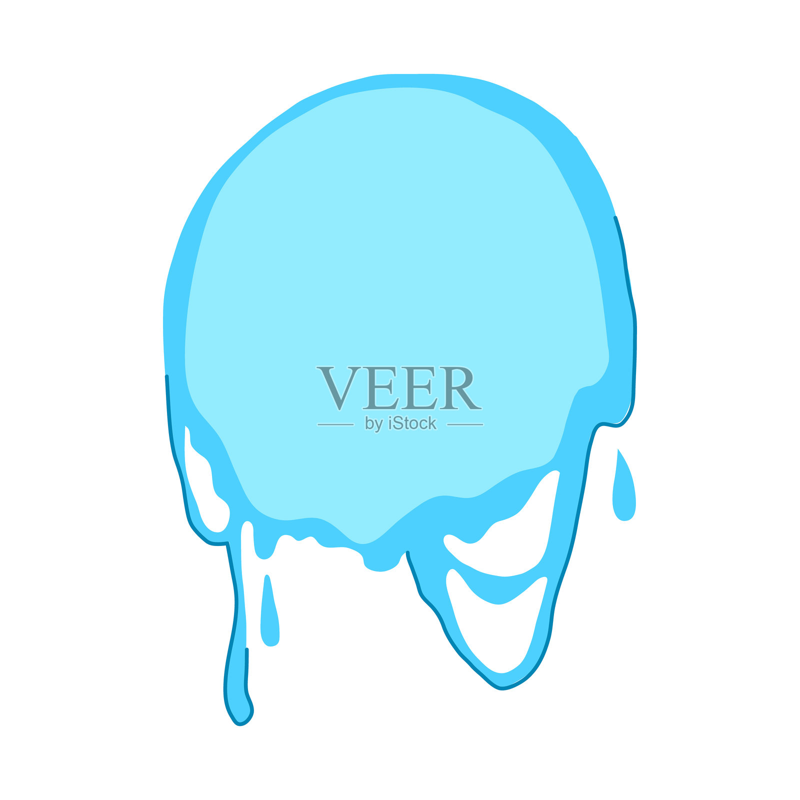 融化的圆形卡通矢量插图插画图片素材