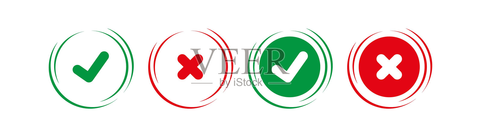 勾号和叉号插画图片素材