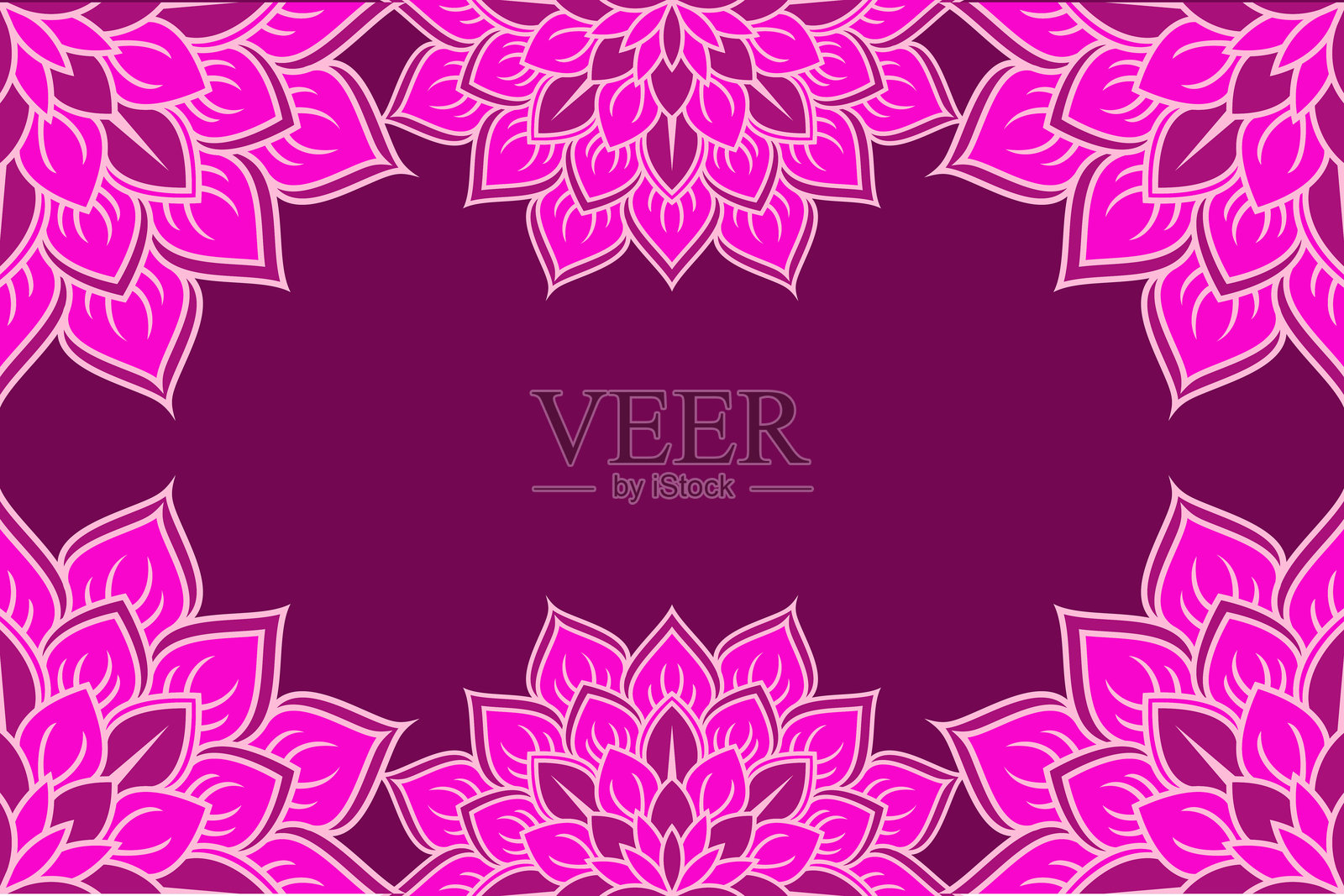 彩色曼陀罗背景插画图片素材