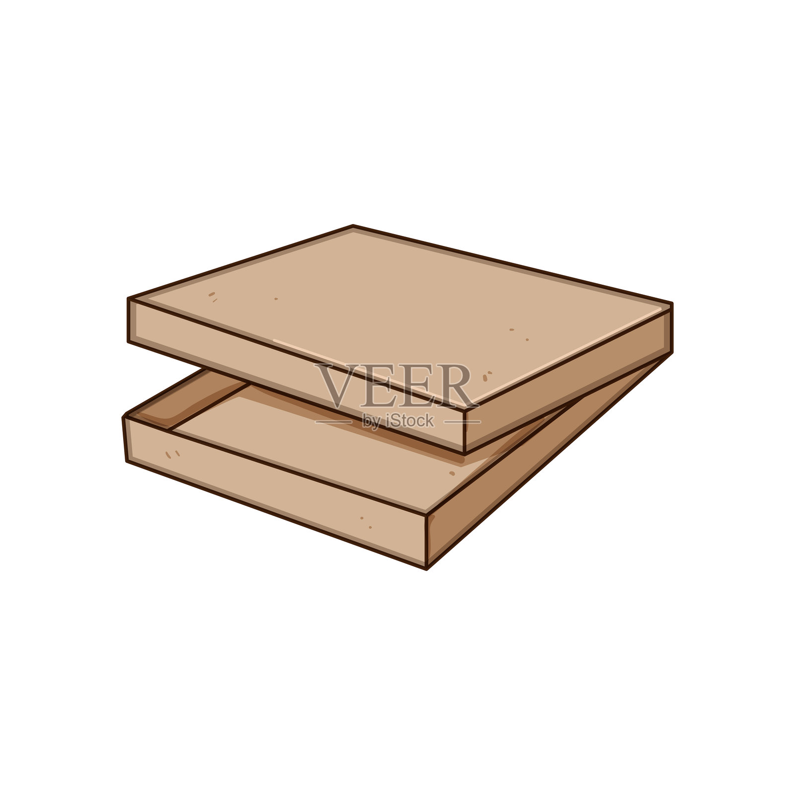 保温披萨盒卡通矢量插图插画图片素材