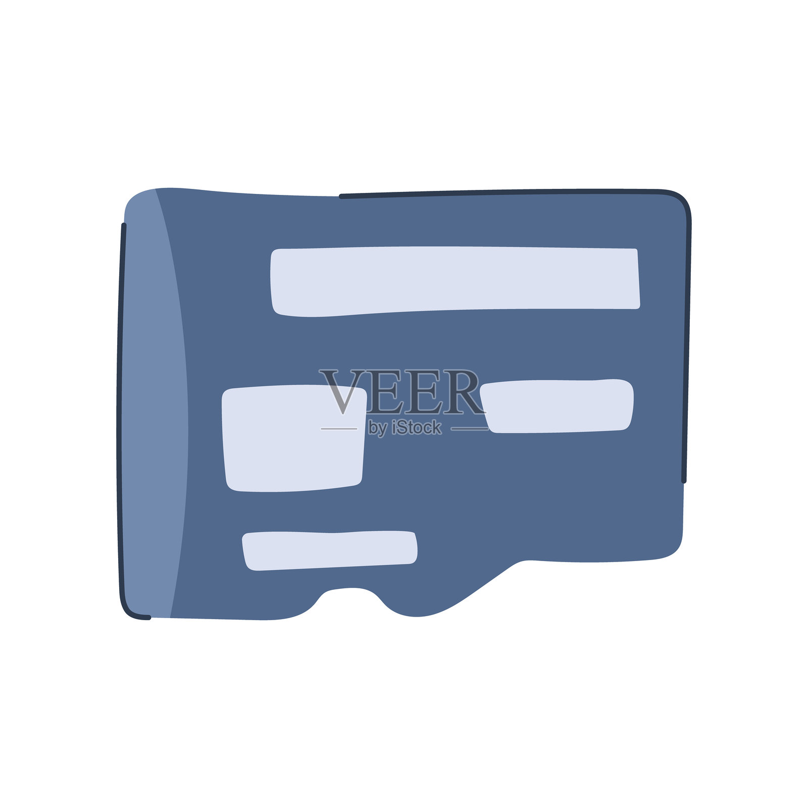 快速微型SD卡卡通矢量插图插画图片素材