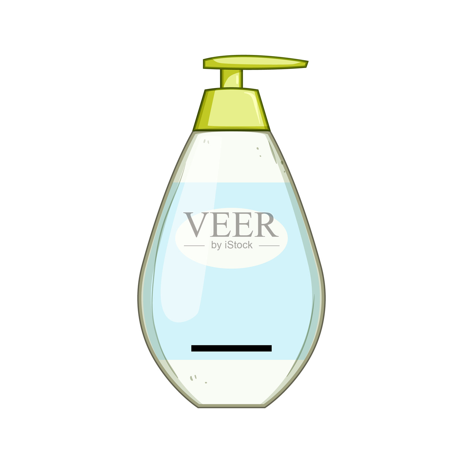 婴儿无泪洗发水卡通矢量插图插画图片素材