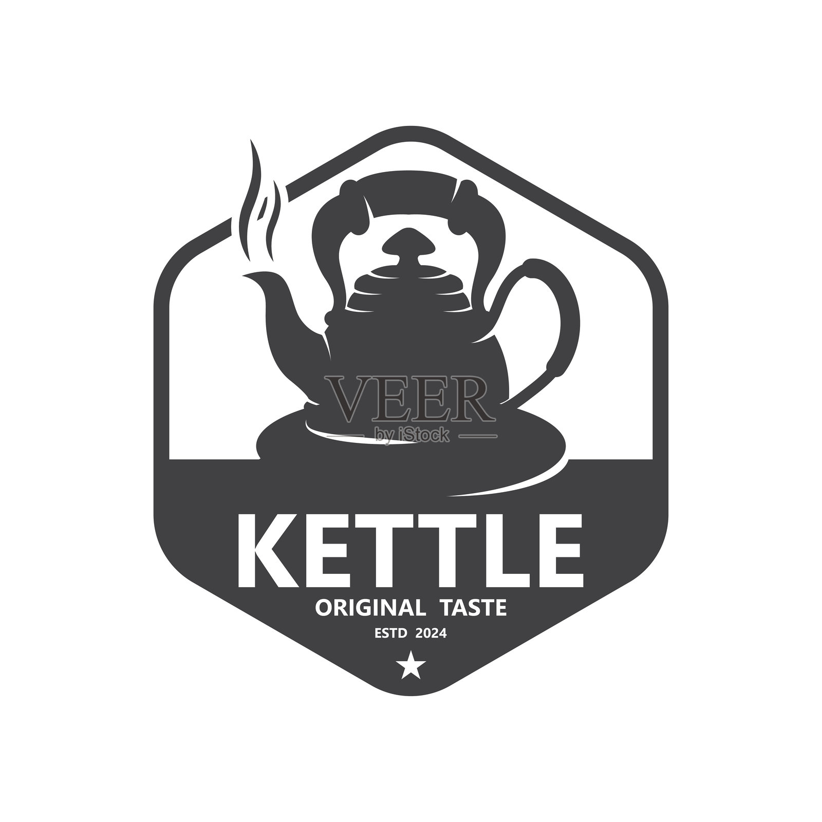 复古水壶标志设计插画图片素材