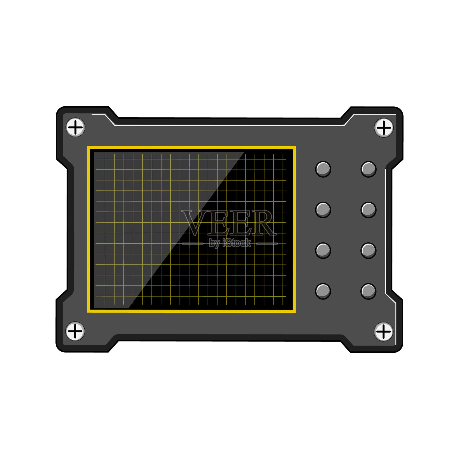 当前示波器卡通矢量插图插画图片素材