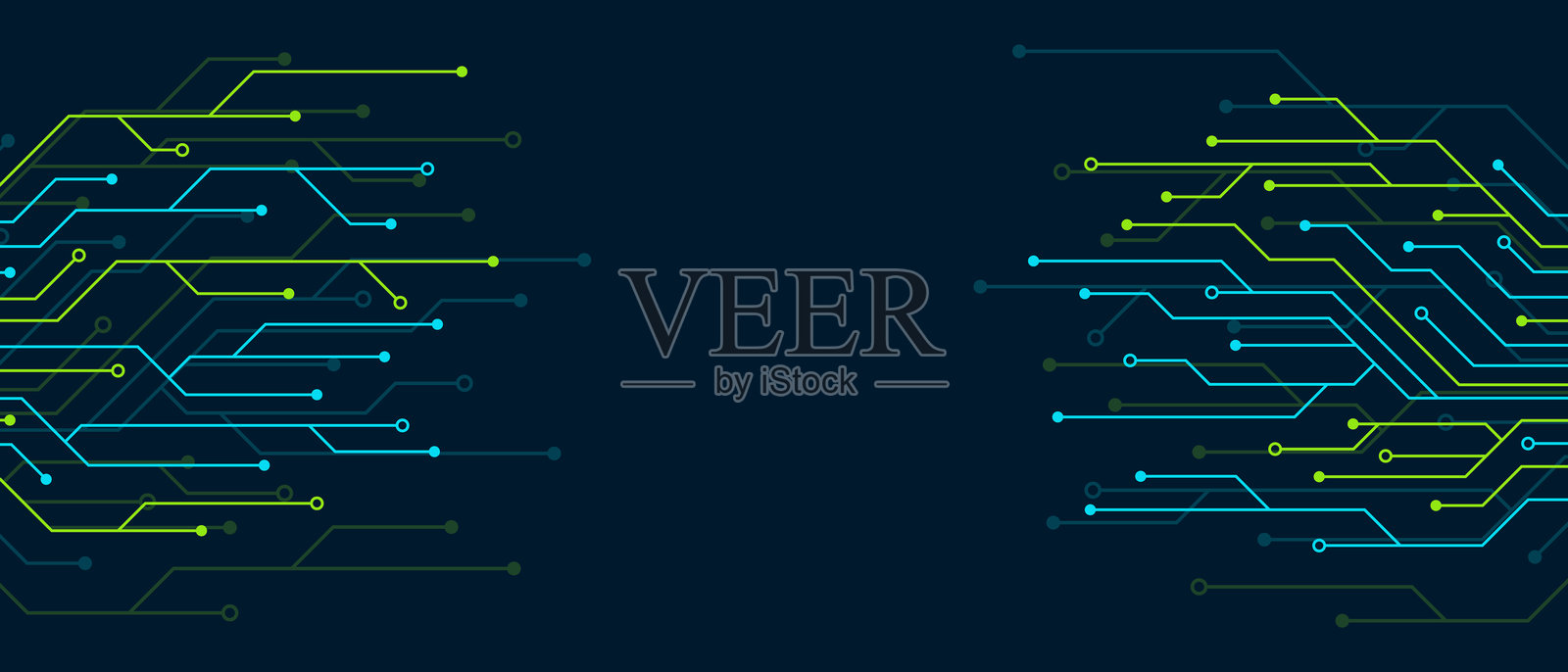 电路板技术横幅。电路板背景。未来感电路板横幅。矢量插图插画图片素材
