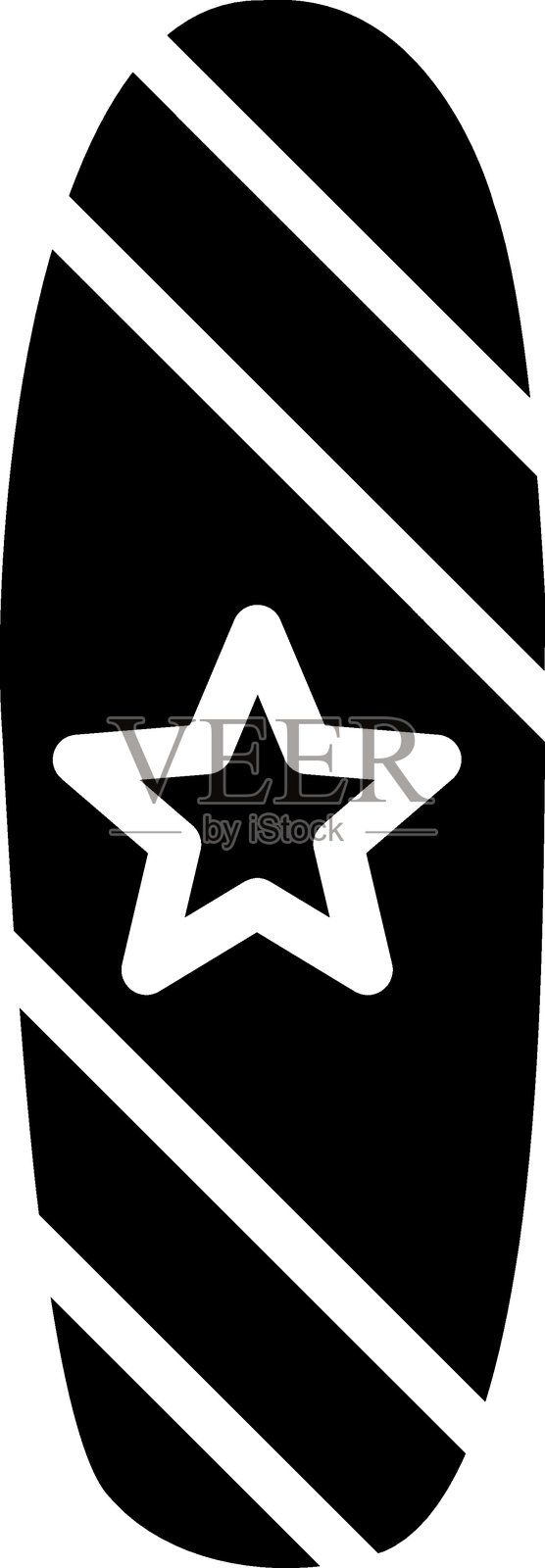 滑雪板图标风格插画图片素材