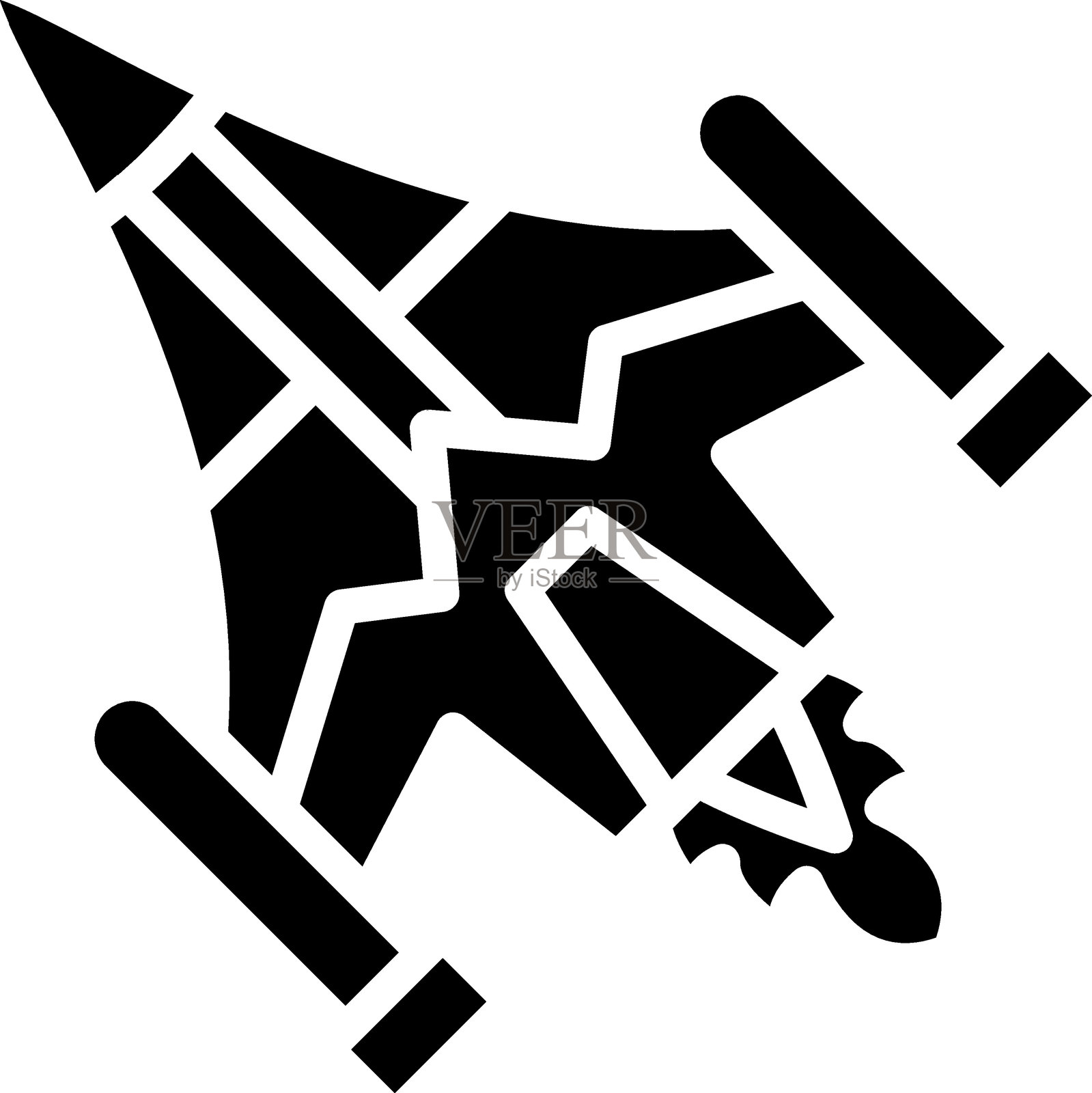 战斗机图标风格插画图片素材