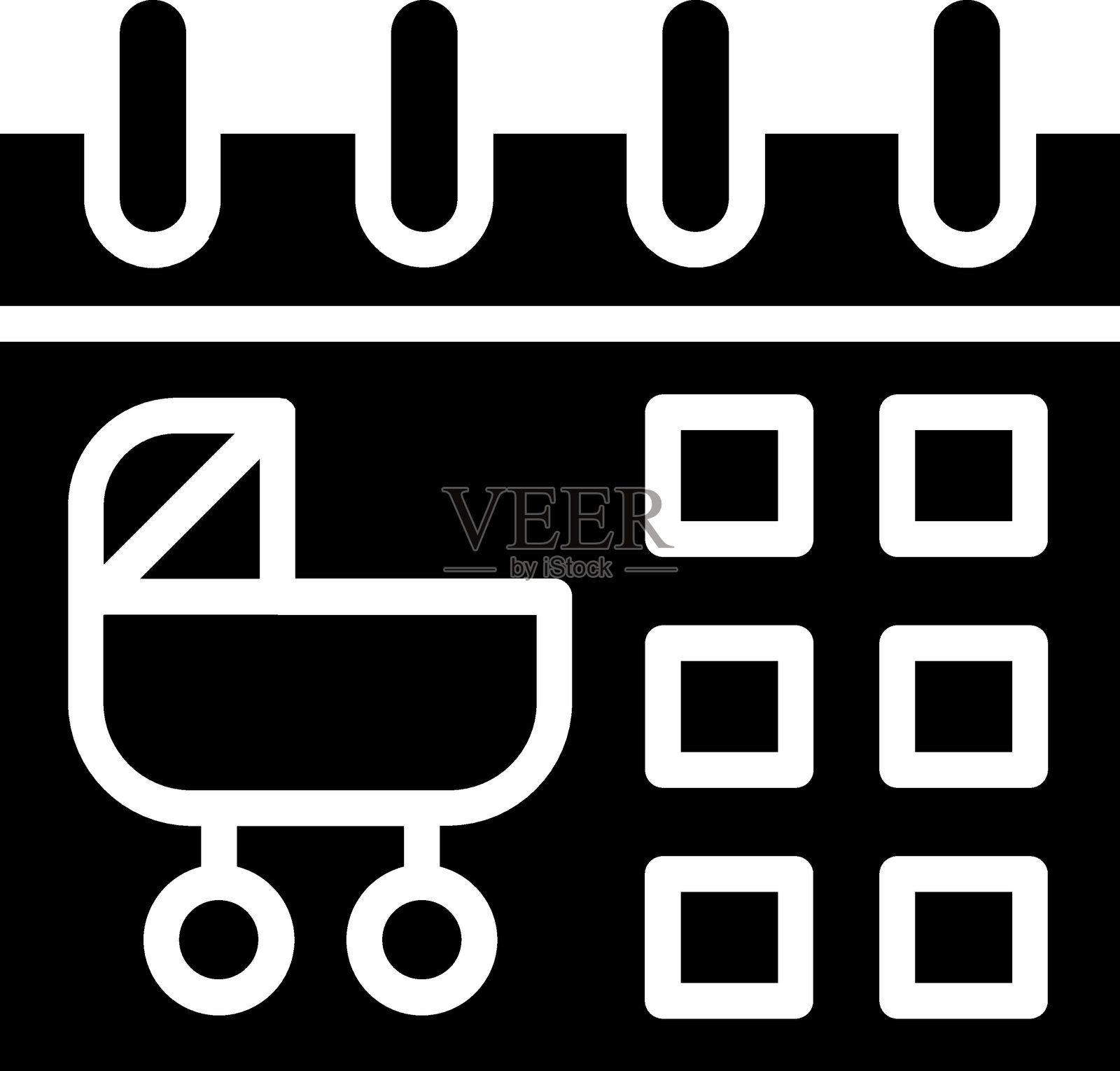 育儿假图标风格插画图片素材