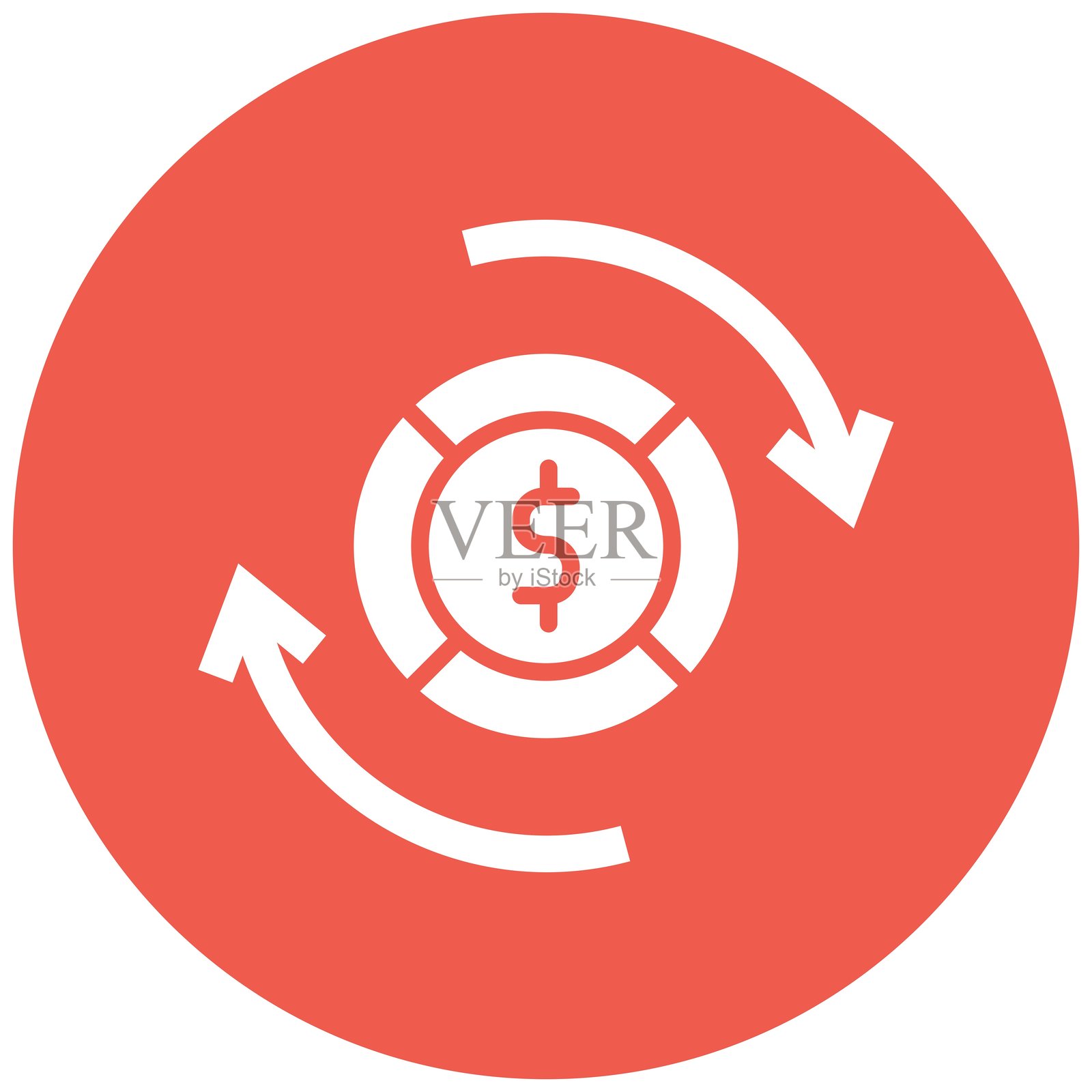 资金流动矢量图标设计插图插画图片素材