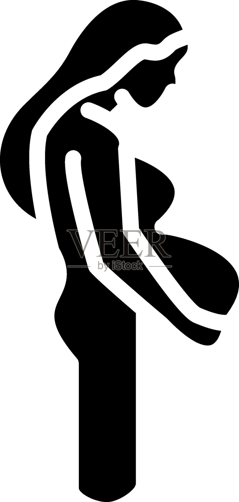 怀孕图标风格插画图片素材