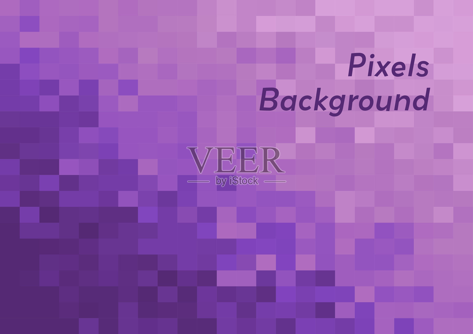 抽象极简像素艺术背景，紫色渐变插图模板，适用于数字艺术插画图片素材