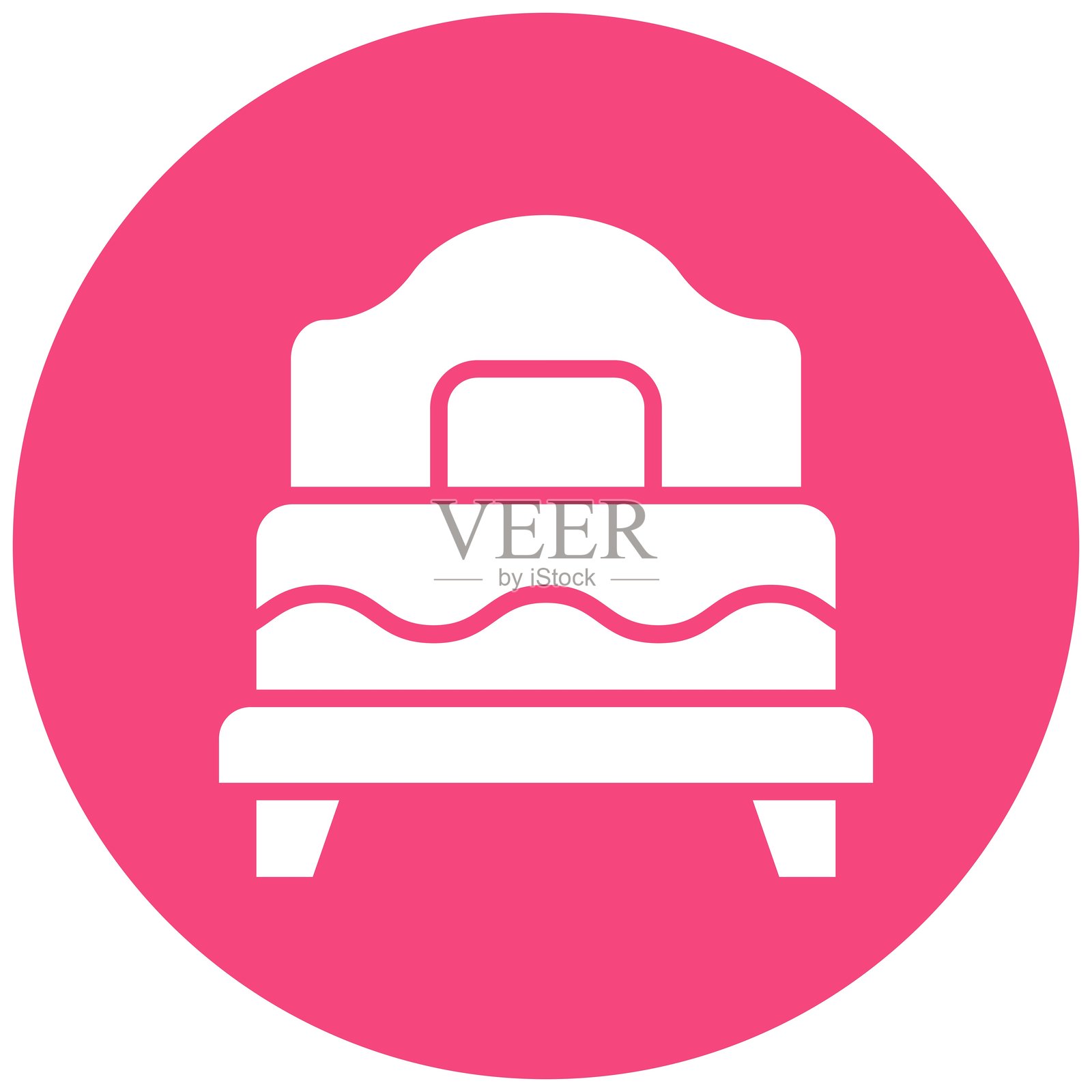 单人床矢量图标设计插图插画图片素材