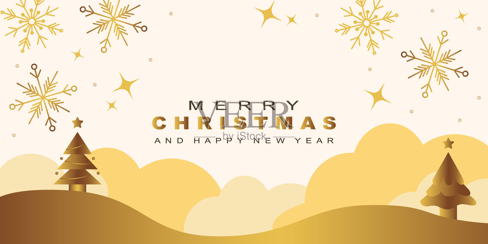 圣诞节背景横幅，带有文字空间插画图片素材