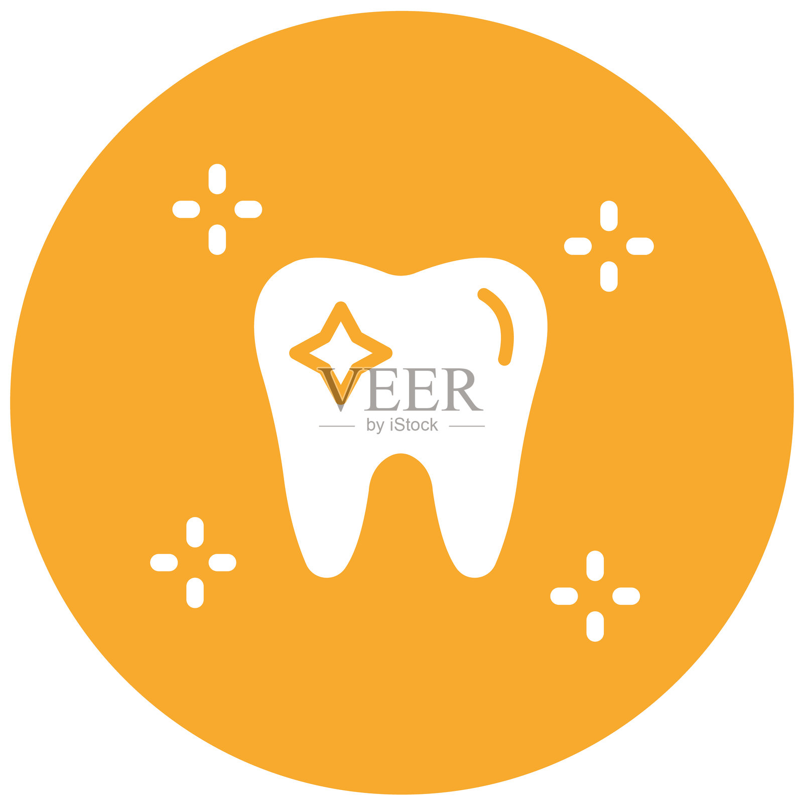 清洁牙齿矢量图标设计插图插画图片素材