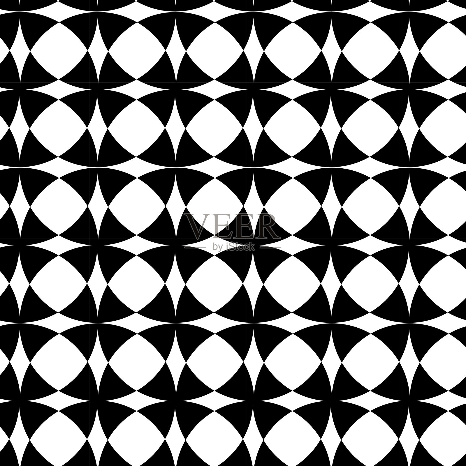 抽象几何图案，包含十字、条纹和线条。无缝矢量背景。插画图片素材