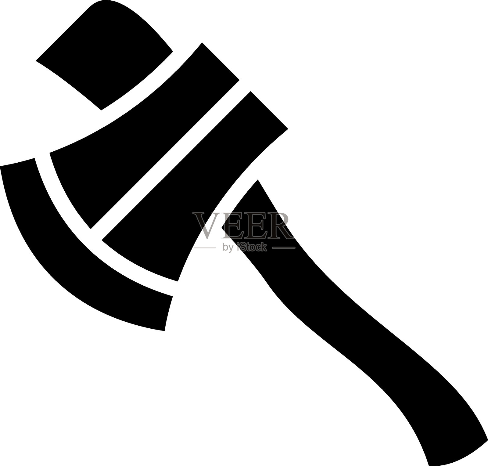 斧头图标风格插画图片素材