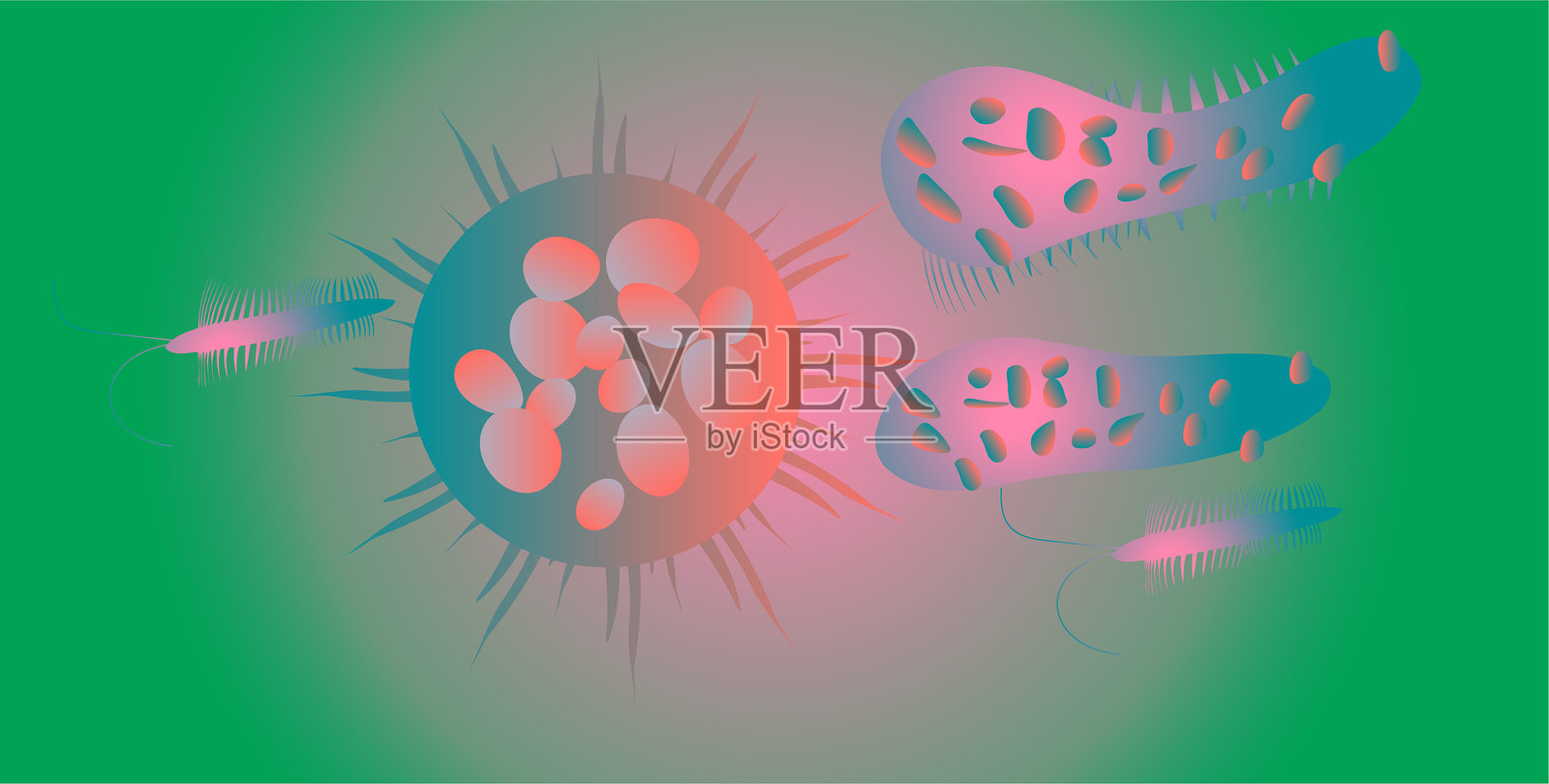 抽象几何形状背景。酷炫的扁平矢量设计插画图片素材