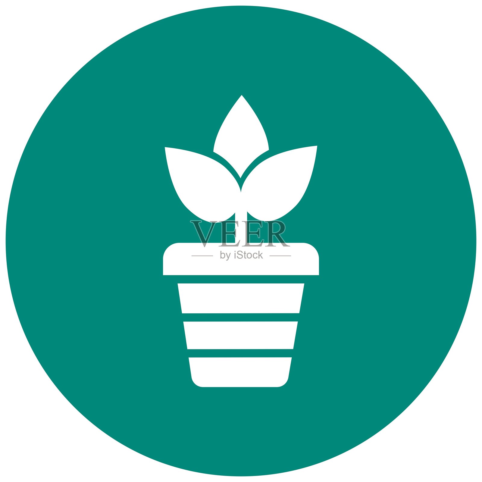 植物盆栽矢量图标设计插图插画图片素材