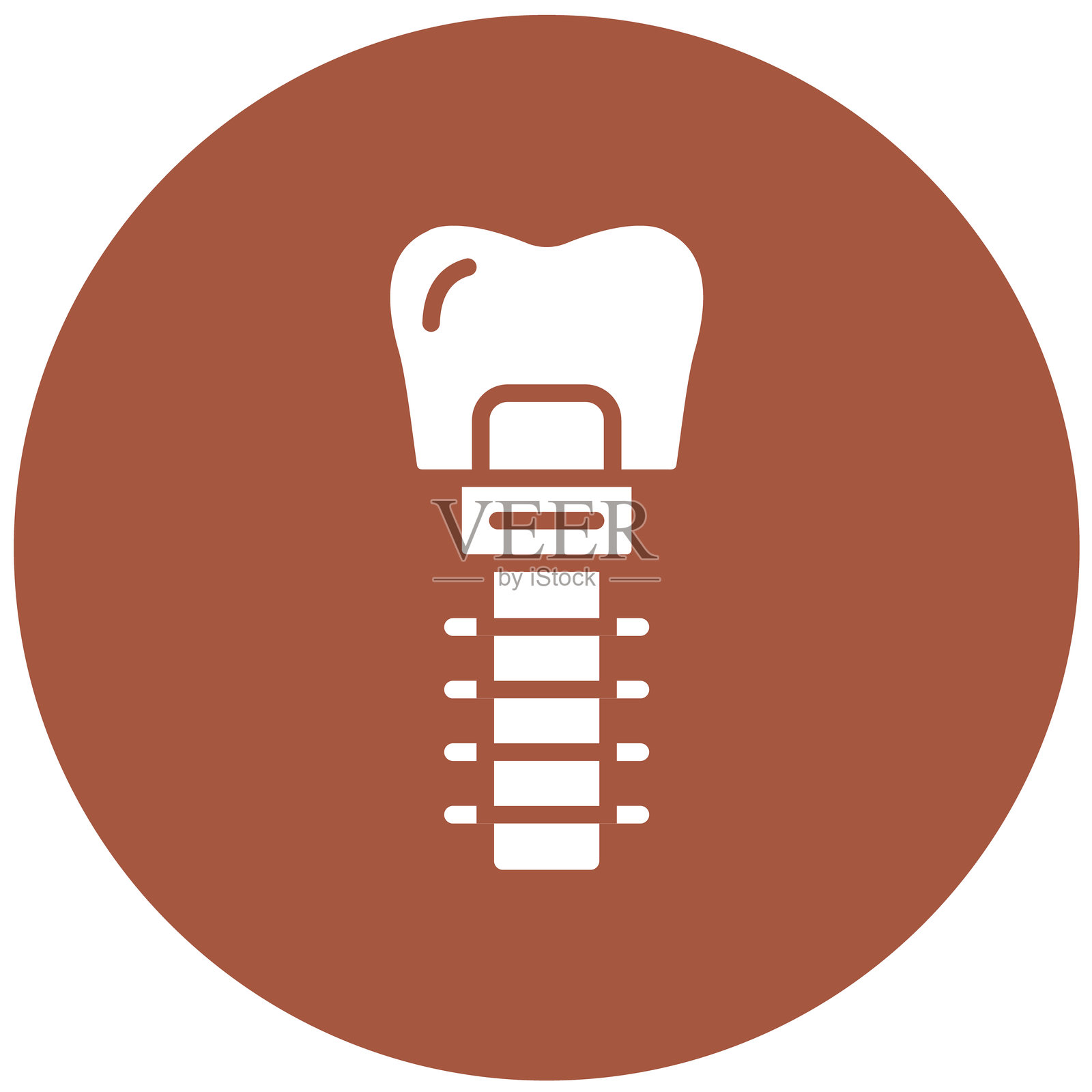 牙科植入物矢量图标设计插图插画图片素材