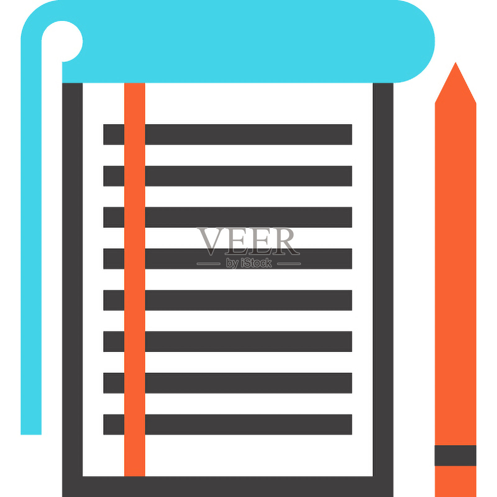 记事本图标概念插画图片素材