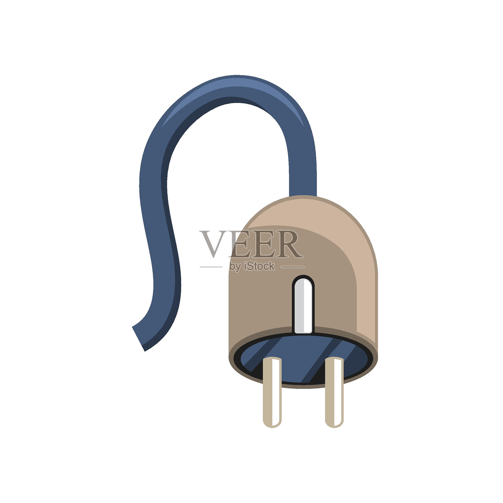 卡通电插头矢量元素插画图片素材