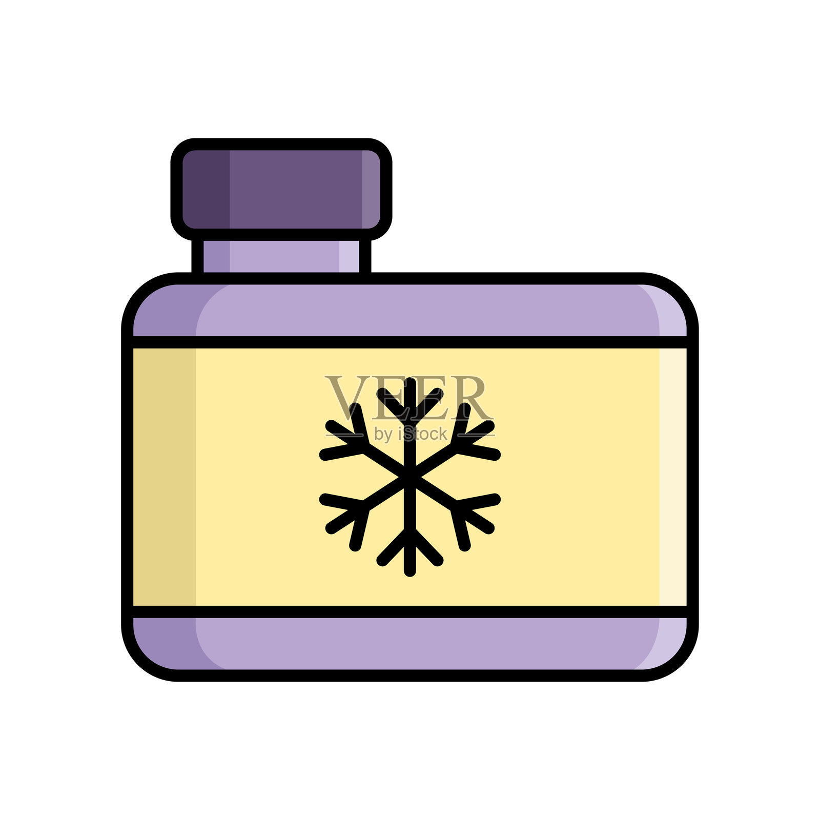 发动机冷却液图标矢量设计模板，简单而干净插画图片素材