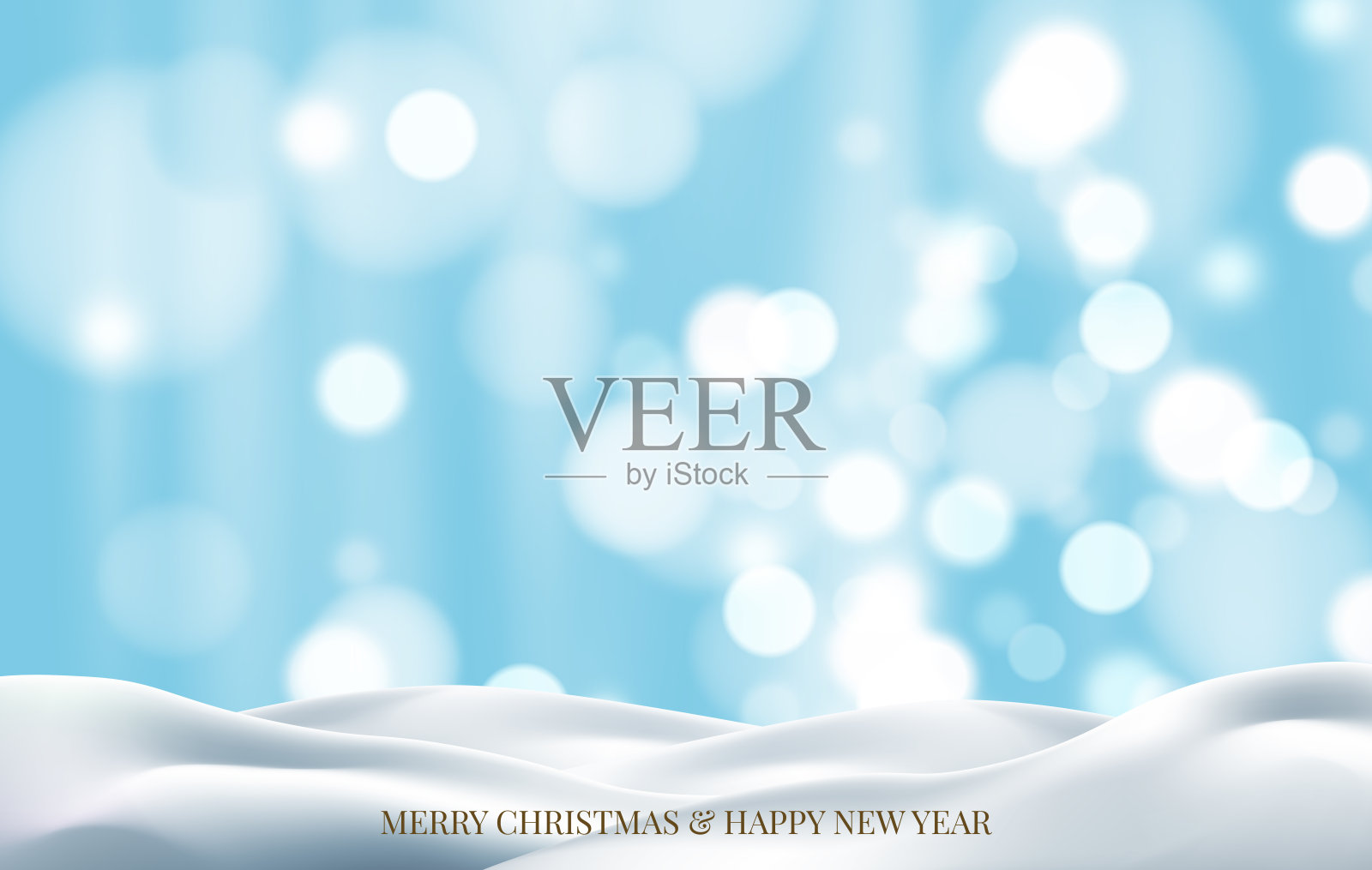 冬季圣诞新年背景，模糊的雪花在美丽的背景上，适合展示和贺卡的圣诞背景，雪花飘落。雪景，冬季闪烁的散景尘埃。矢量插图。插画图片素材