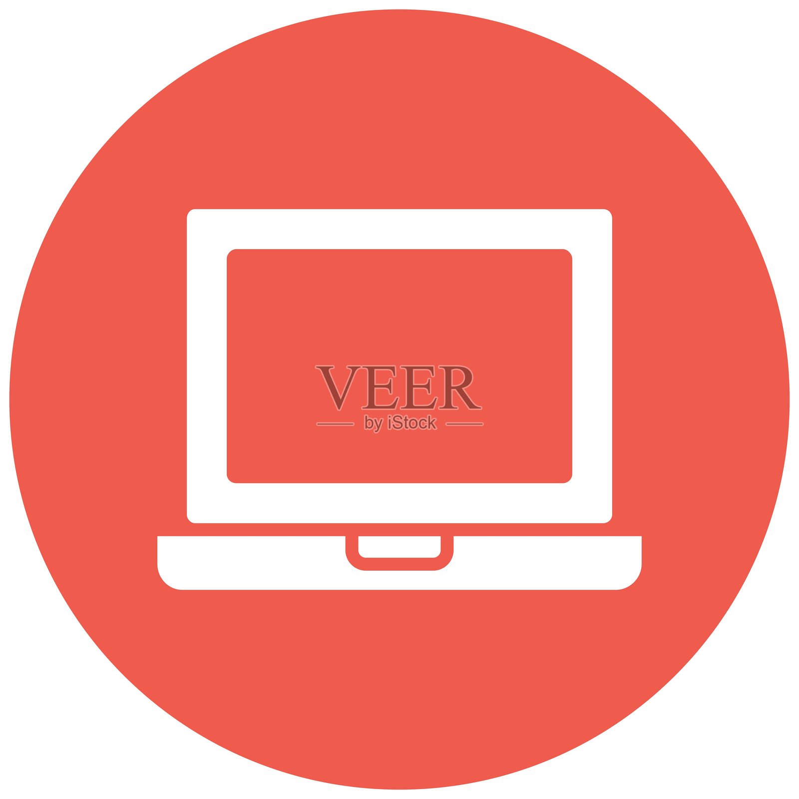 笔记本电脑矢量图标设计插图插画图片素材