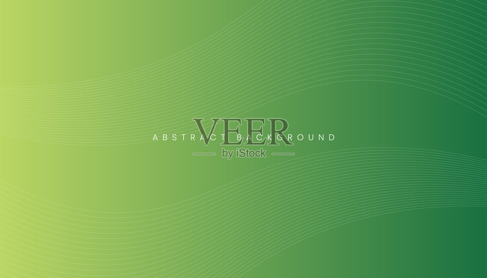 抽象的绿色渐变背景，带有白色线条纹理图案。插画图片素材