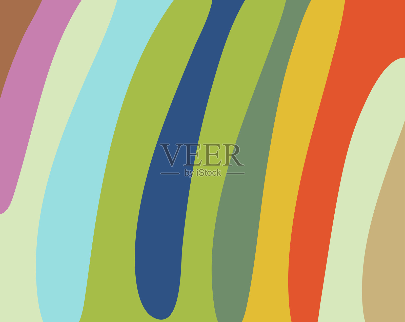 抽象背景矢量，复古几何线条设计，简单的彩色线条经典磨损壁纸。插画图片素材