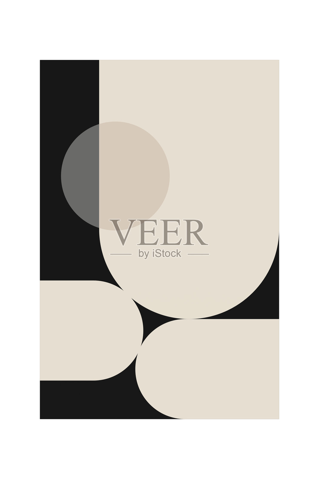 黑色和米色的墙面艺术背景插画图片素材