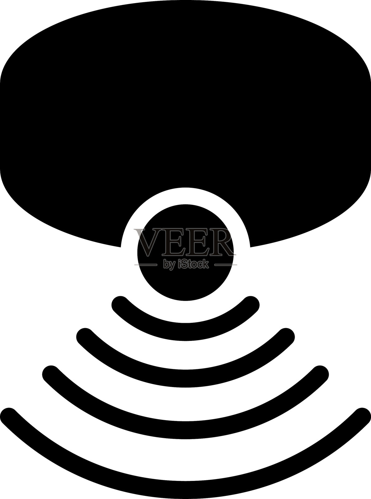 运动传感器图标。平面风格的运动传感器符号，适用于您的网站设计、标志、应用程序、PPT等。矢量图。插画图片素材