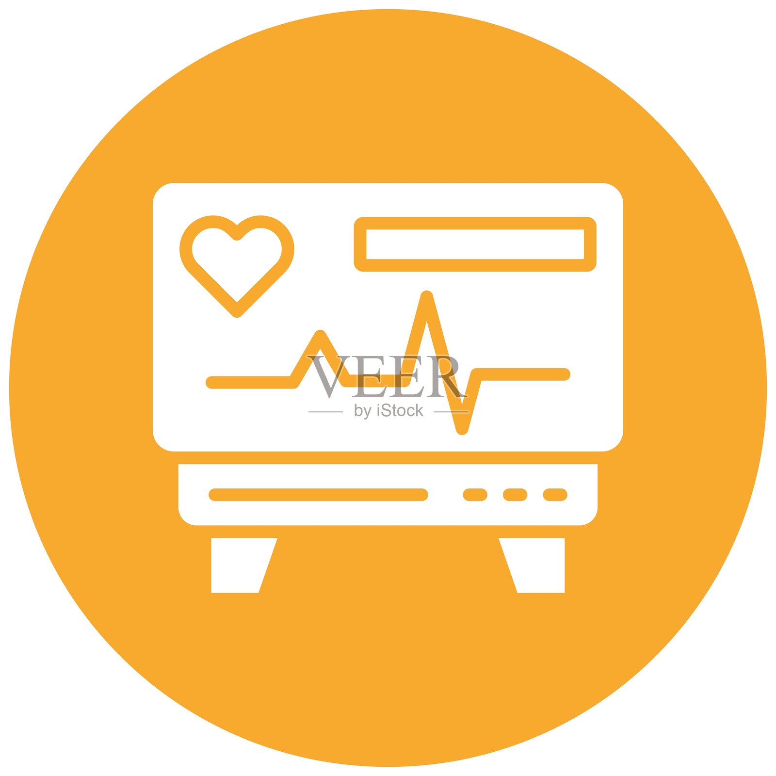 心脏监测矢量图标设计插图插画图片素材