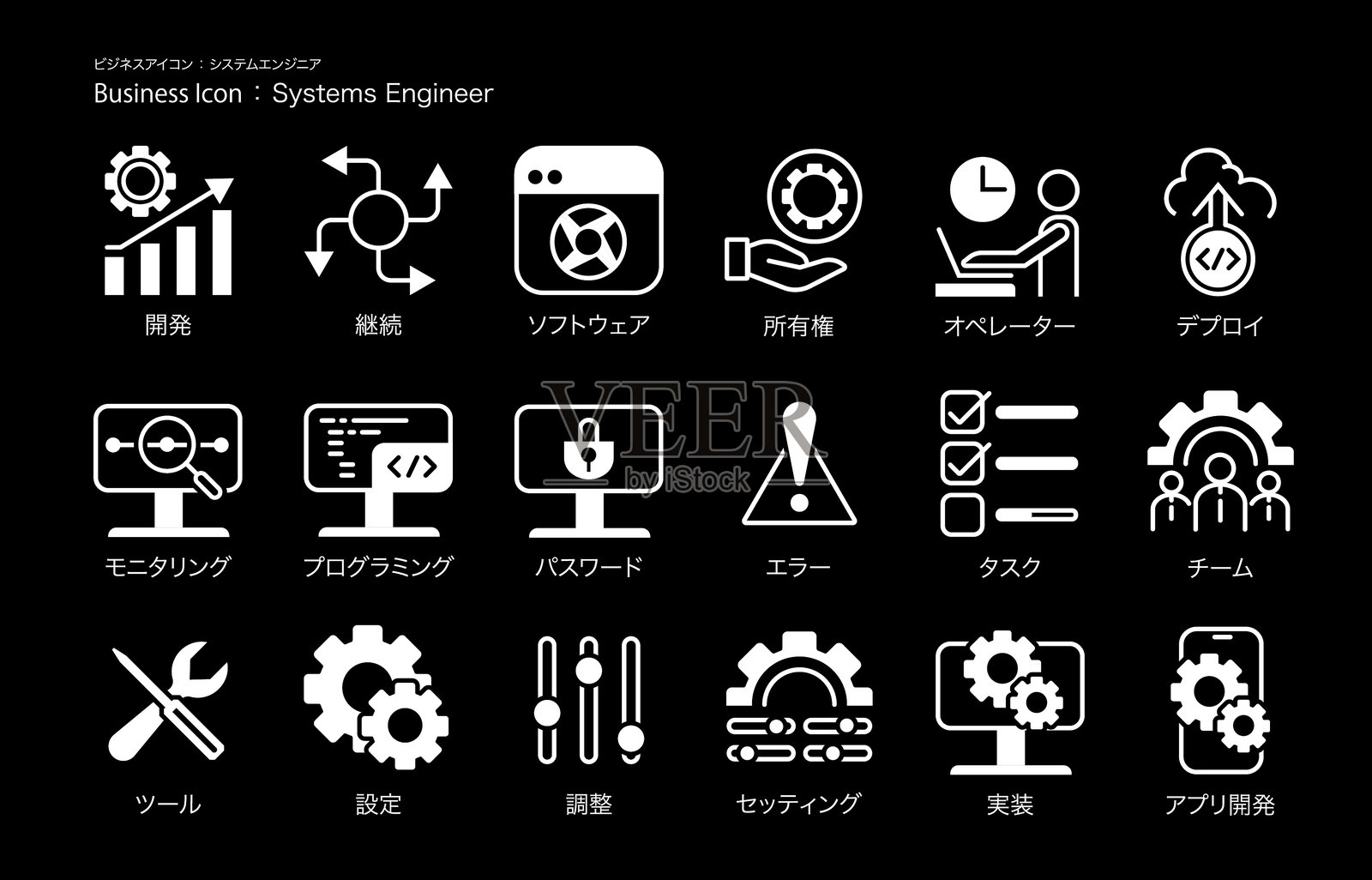 系统工程师矢量插图集插画图片素材