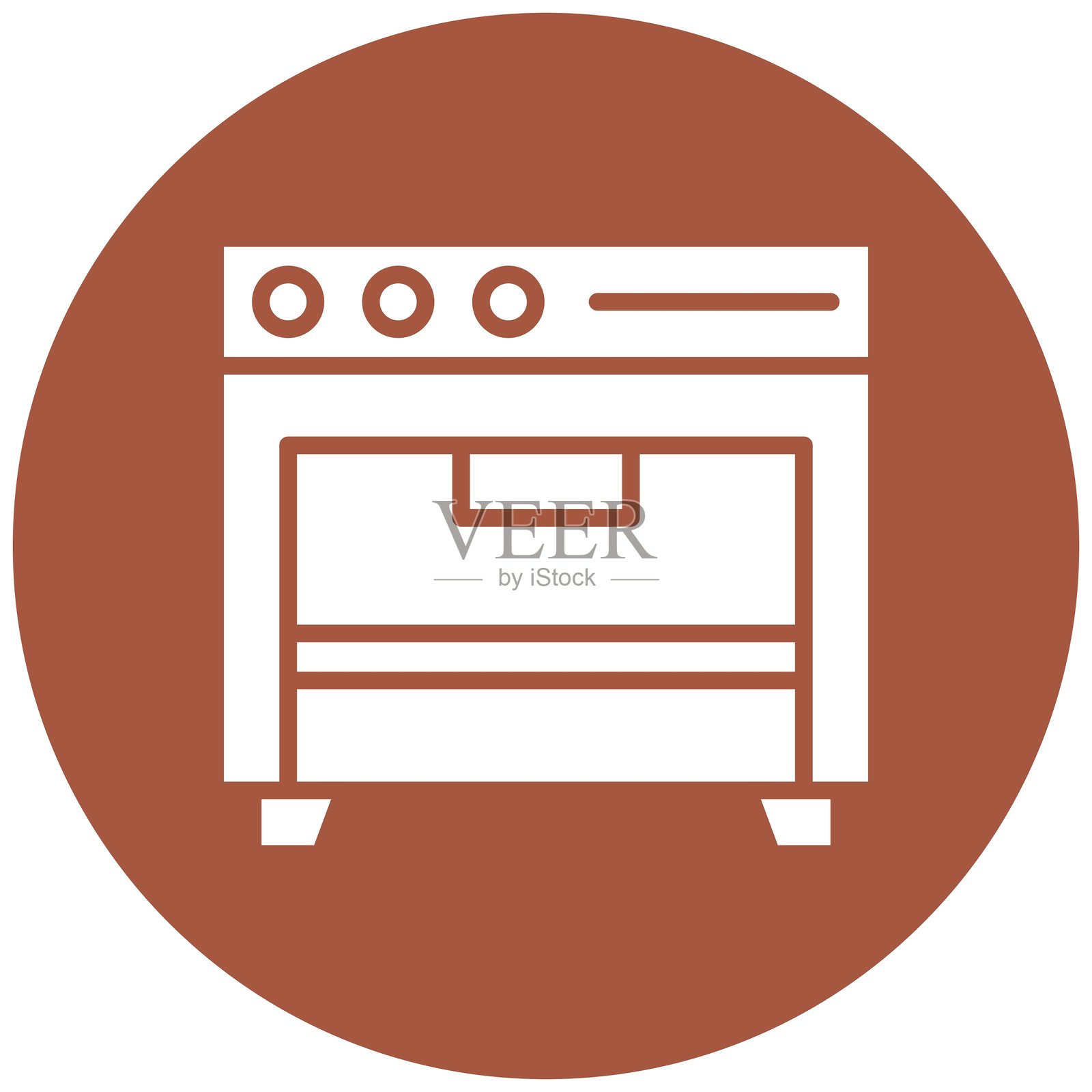 烹饪炉矢量图标设计插图插画图片素材