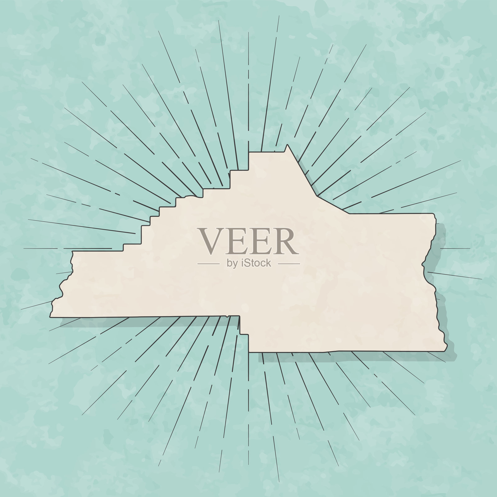 内华达州卡森城市县。复古风格地图 - 旧纹理纸张插画图片素材