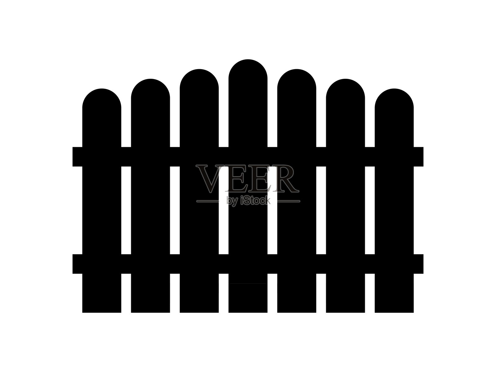 简单的平面图标矢量围栏插画图片素材