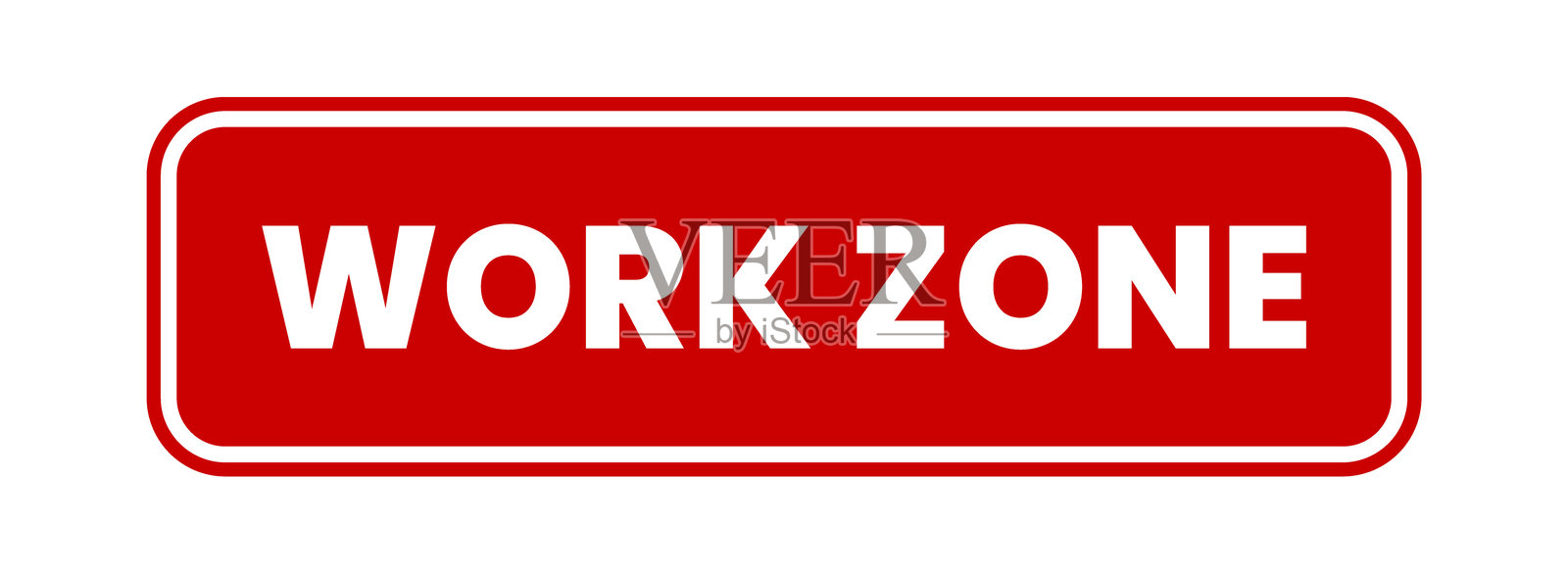 施工区域标志、贴纸、标签、海报、模板、矢量图插画图片素材