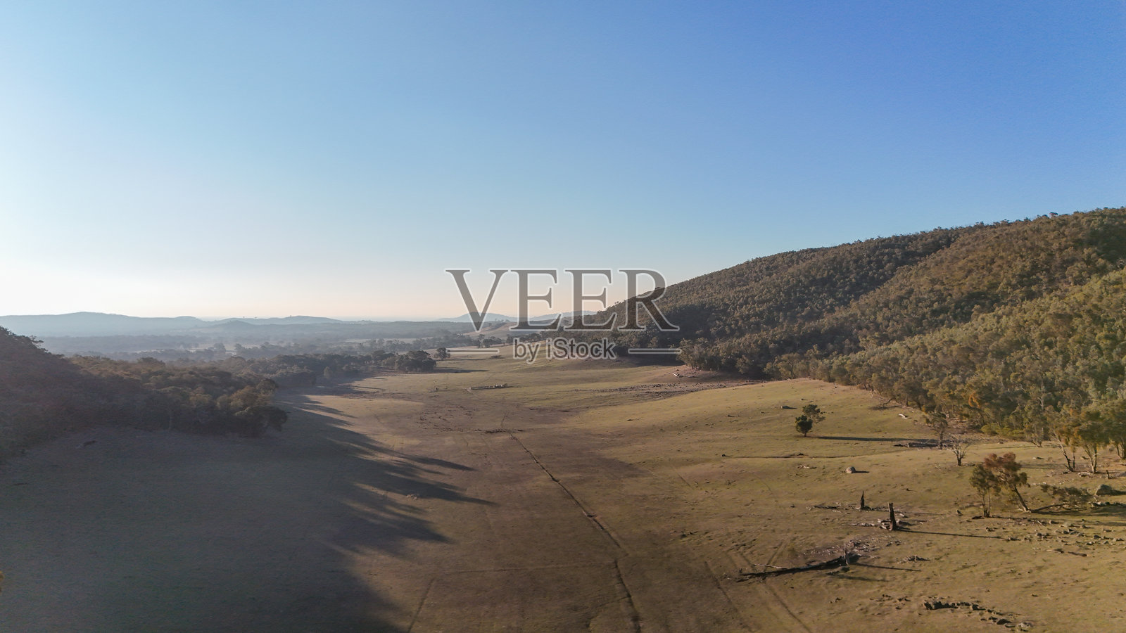 维多利亚州东北部乡村风景的鸟瞰图照片摄影图片