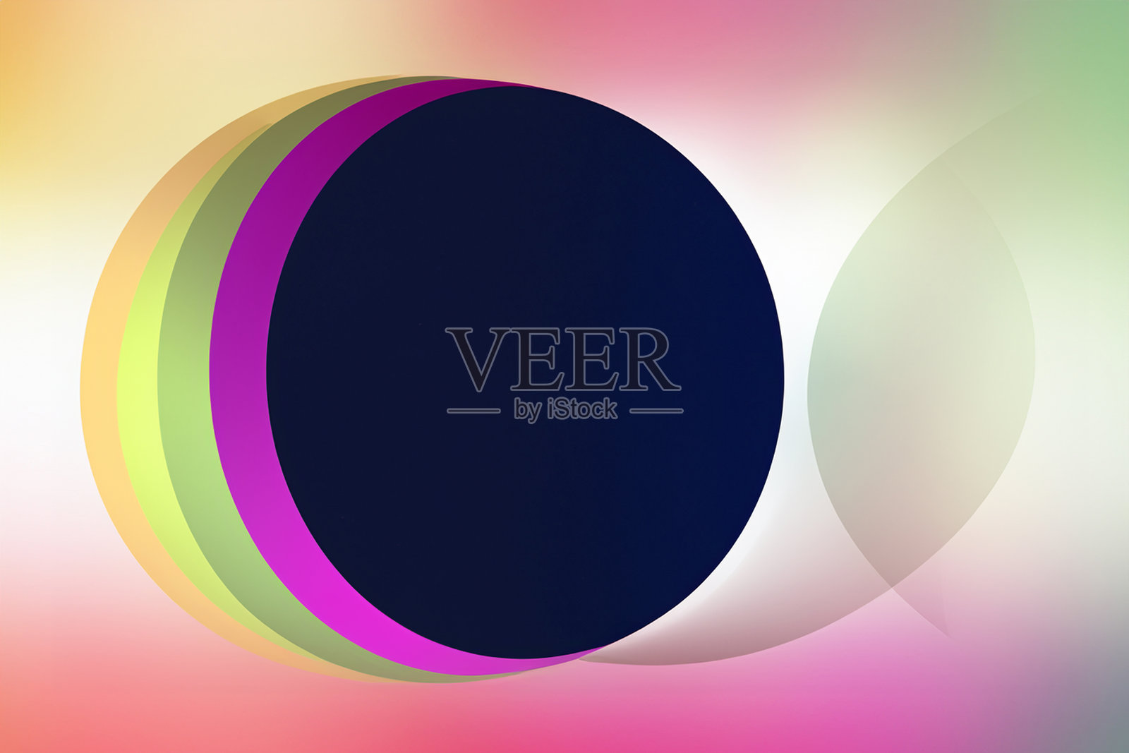 图形背景图像的对比梯度几何圆在一个美丽的多色背景。照片摄影图片