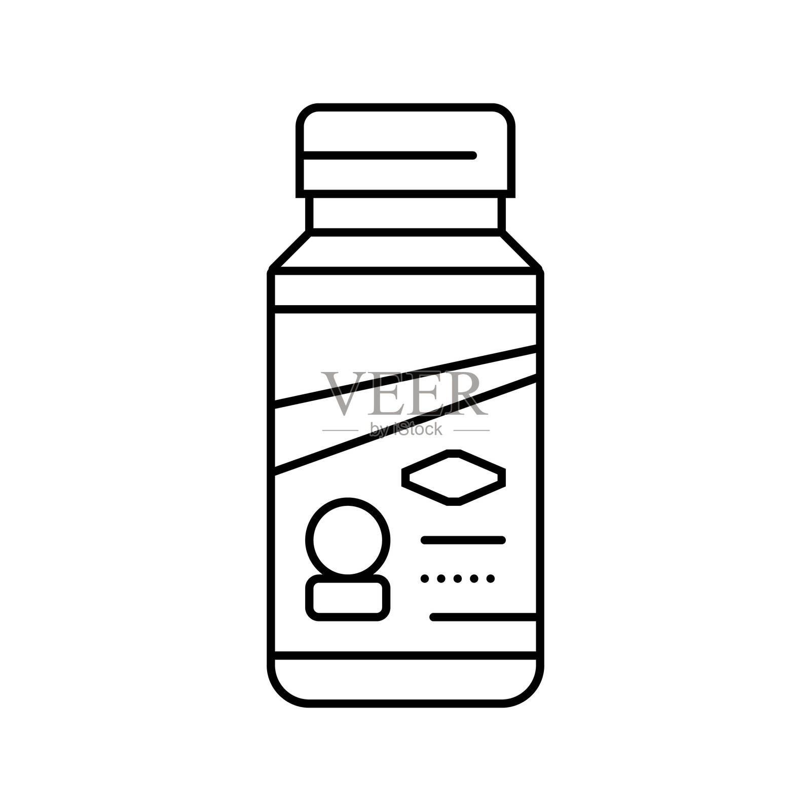 平板漂白剂线条图标插图插画图片素材