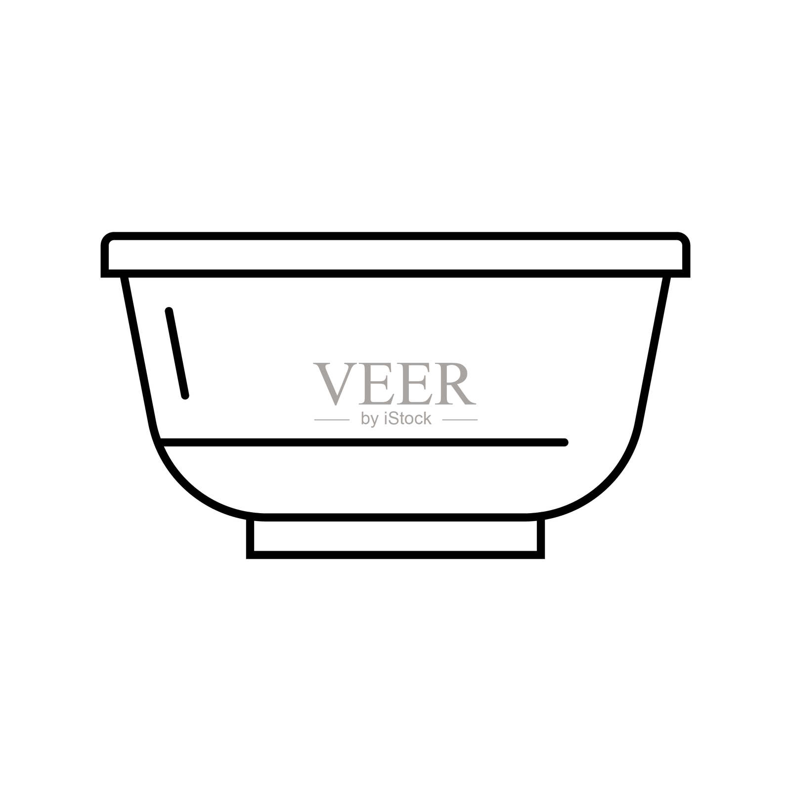 带盖塑料管包装线条图标插图插画图片素材